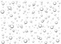 Realistic bubbles on white background. Vector seamless pattern